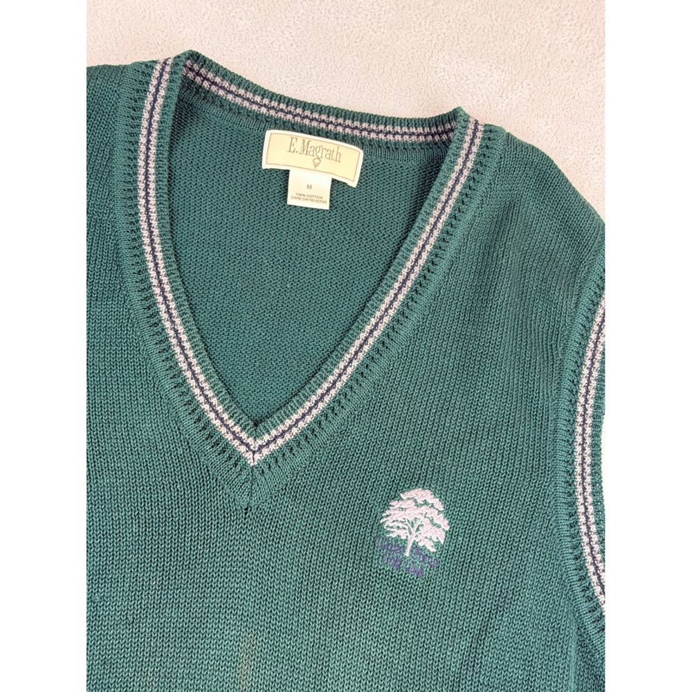 Titleist Mcgrath Men's Medium Green V Neck Wake Forest‎ Golf Club Sweater Vest